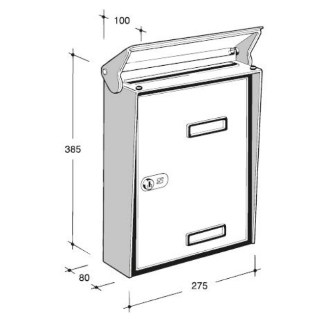 Vendita online Cassetta posta S90 formato rivista colore silver